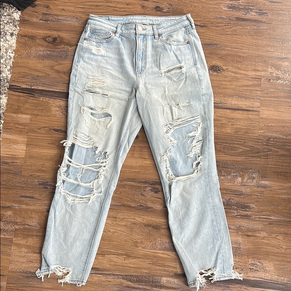 Distressed Light Blue Women's Jeans